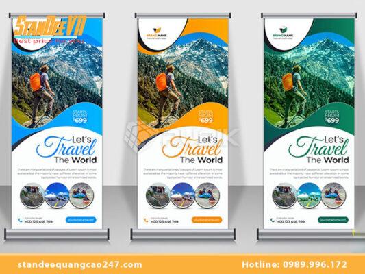 Mẫu standee du lịch ấn tượng