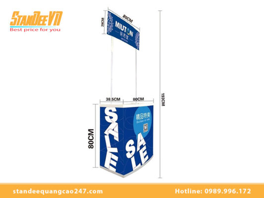 Kích thước quầy bán hàng di động