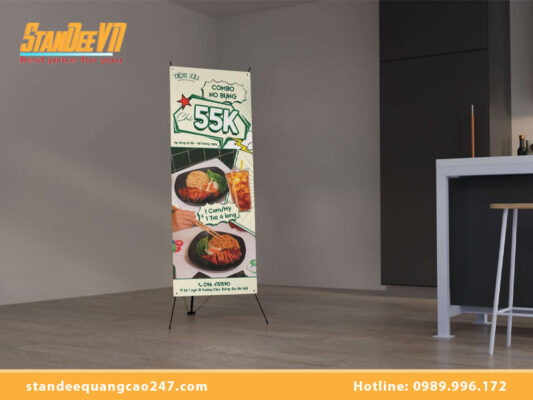 Giá in standee chữ X bao nhiêu