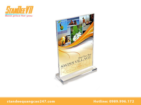 In standee nhựa để bàn A4 A5