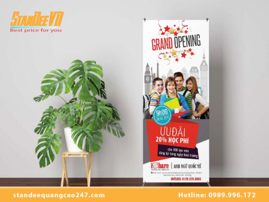 Giá in standee tại Hà Nội